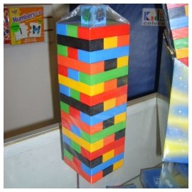 Jenga de colores artesanal e ...